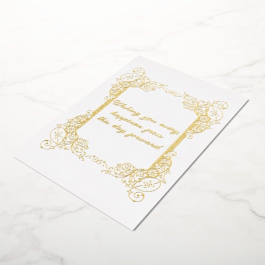 金箔結婚のご挨拶 箔シーズンカード (回転した状態)