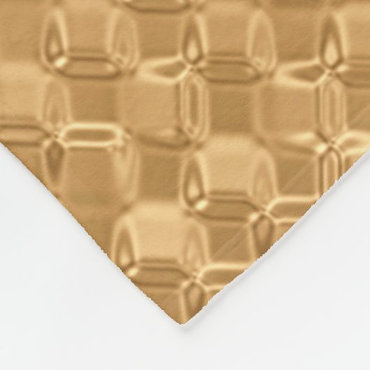 金箔継目無模様、金グリッター フリースブランケット (角)