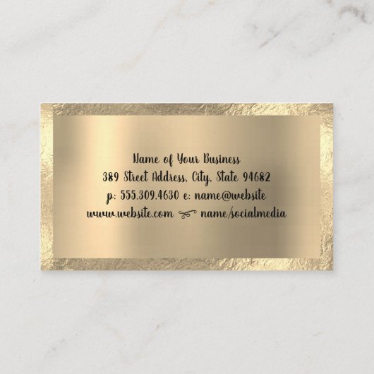 金箔縁ど | ゴールデンメタル 名刺 (裏面)