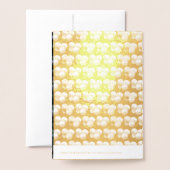 金箔芝鉢、誕生日カード。 箔カード (裏面封筒付き)