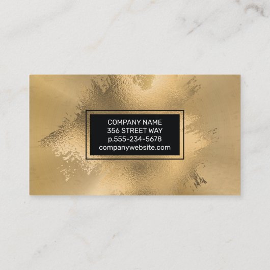 金箔芸術的 | メタリック背景 名刺 (裏面)