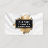 金箔芸術的 |白いドレープ 名刺 (正面)