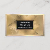 金箔芸術的 | 金属金ゴールド 名刺 (裏面)