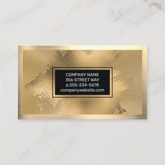 金箔芸術的 | 金属金ゴールド 名刺 (裏面)