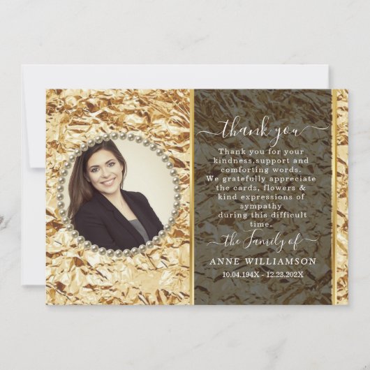 金箔葬エレガントサンキューカード サンキューカード (正面)