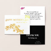 金箔蘭の母の日/印刷された挨拶付き 箔カード (ディスプレー)