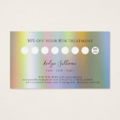 金箔虹色フェイクグリッターロイヤリティカード (裏面)