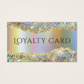 金箔虹色フェイクグリッターロイヤリティカード (正面)