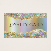 金箔虹色フェイクグリッターロイヤリティカード