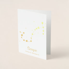 金箔蠍座〔占星術の〕十二宮図星座 箔カード