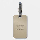 金箔象エレガント砂岩モノグラムの ラゲッジタグ (裏面縦)