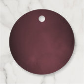 金箔金ゴールドブルゴーニュの植物のエレガントな結婚式 フェイバータグ (裏面)