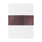 金箔金ゴールドブルゴーニュの植物のエレガントな結婚式 招待状ベリーバンド (裏面例)