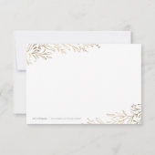 金箔金ゴールドブルゴーニュ感謝していボタン サンキューカード (裏面)