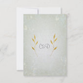 金箔金ゴールド救リーフエフェクト結婚ズ セーブザデート (裏面)