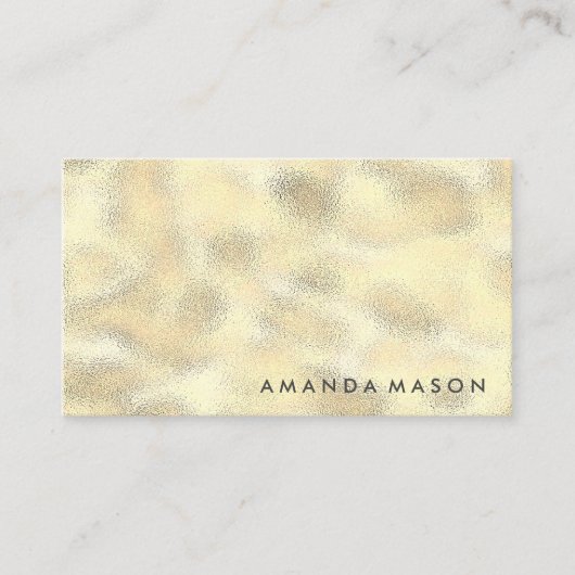 金箔金属きらめく 名刺 (正面)