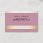 金箔金属プロフェッショナルモダンエレガント 名刺 (裏面)