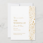 金箔開花結婚ズ 招待状 (正面)