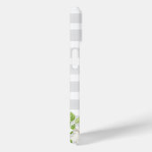 金箔開花 |グレーストライプフローラモノグラム Case-Mate iPhoneケース (裏面 / 右)