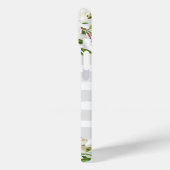 金箔開花 |グレーストライプフローラモノグラム Case-Mate iPhoneケース (裏面 / 左)