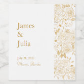 金箔開花 ワインラベル (シングルラベル)