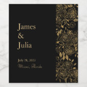 金箔開花 ワインラベル (シングルラベル)