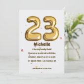 金箔風船と紙吹雪23nd誕生日パーティー 招待状 (スタンド正面)