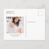 金箔風船紙吹雪ドット卒業パーティー インビテーションポストカード (裏面)