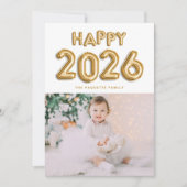 金箔風船2025年新年おめでとう写真 シーズンカード (正面)