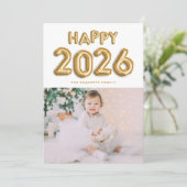 金箔風船2025年新年おめでとう写真 シーズンカード (スタンド正面)