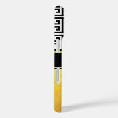 金箔黒白ギリシャ語鍵モノグラム Case-Mate iPhoneケース (裏面 / 右)