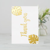 金箔10進法結婚のサンキューカード 箔招待状 (立ち正面)