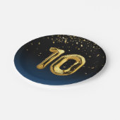 金箔10風船及び紙吹雪紙プレート ペーパープレート (アングル)