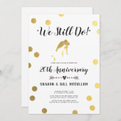 金箔20周年結婚記念日 招待状 (正面/裏面)