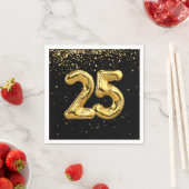 金箔25風船と紙吹雪ナプキン スタンダードカクテルナプキン (インサイチュ)