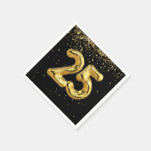 金箔25風船と紙吹雪ナプキン スタンダードカクテルナプキン (角)