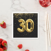 金箔30風船と紙吹雪ナプキン スタンダードカクテルナプキン (インサイチュ)