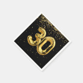 金箔30風船と紙吹雪ナプキン スタンダードカクテルナプキン (角)