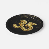 金箔35風船及び紙吹雪紙プレート ペーパープレート (アングル)