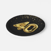 金箔40バルーンとコンフェッティペーパープレート ペーパープレート (アングル)