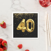 金箔40風船と紙吹雪ナプキン スタンダードカクテルナプキン (インサイチュ)