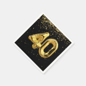 金箔40風船と紙吹雪ナプキン スタンダードカクテルナプキン (角)