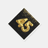 金箔45バルーンと紙吹雪ナプキン スタンダードカクテルナプキン (角)