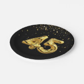 金箔45風船及び紙吹雪紙プレート ペーパープレート (アングル)