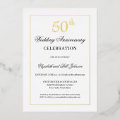 金箔50周年記念結婚式招待状 箔シーズンカード (正面)