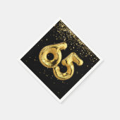 金箔65バルーンと紙吹雪ナプキン スタンダードカクテルナプキン (角)