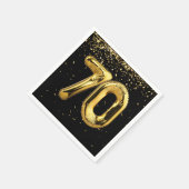 金箔70風船と紙吹雪 スタンダードカクテルナプキン (角)