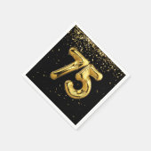 金箔75バルーンと紙吹雪ナプキン スタンダードカクテルナプキン (角)