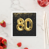 金箔80風船と紙吹雪ナプキン スタンダードカクテルナプキン (インサイチュ)