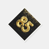 金箔85バルーンと紙吹雪ナプキン スタンダードカクテルナプキン (角)